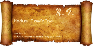 Medus Izméne névjegykártya